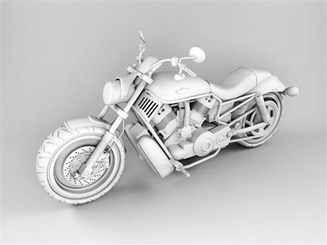 Harley-Davidson Cruiser Motorcycle 3d model 3ds Max files free download - modeling 49188 on CadNav