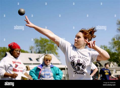 Middle School track meet events Stock Photo - Alamy