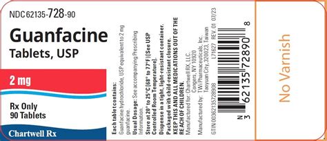 Guanfacine: Package Insert / Prescribing Information