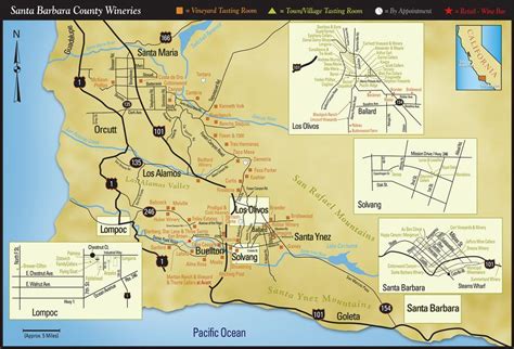 Santa Barbara Wineries Map - Map Of Amarillo Texas