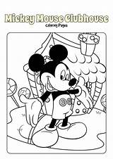 Mickey Clubhouse Coloring Pages Mouse Playhouse Disney  sketch template