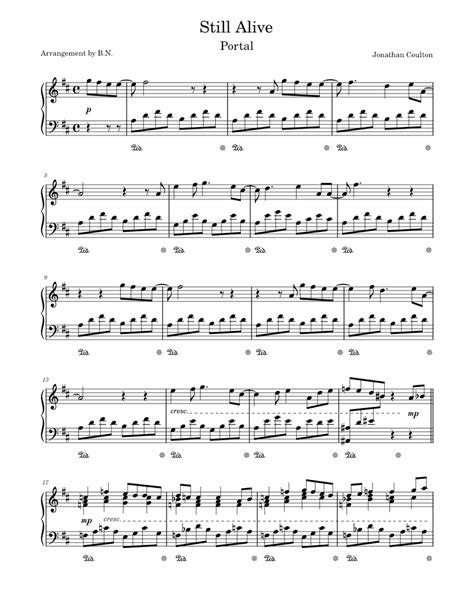 Still Alive (Portal) Sheet music for Piano (Solo) | Musescore.com