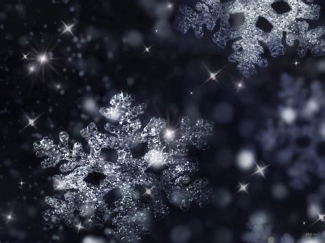 Glittering snowflakes falling hd wallpaper ~ The Wallpaper Database