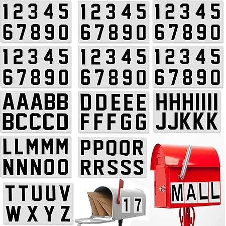 Amazon.com: 120 PCS Reflective Mailbox Number and Letters Stickers,4 inches Self Adhesive ...