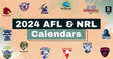 2024 AFL & NRL Calendars - isubscribe.com.au