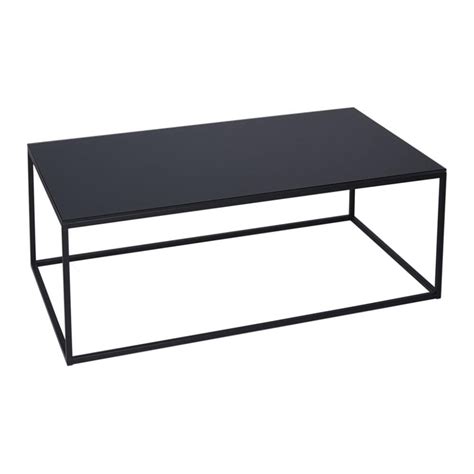 Buy Black Glass and Metal Rectangular Coffee Table from Fusion Living