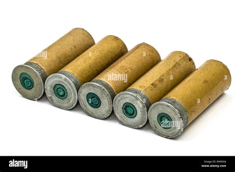 Signal cartridges for flare gun, isolated on white background Stock ...