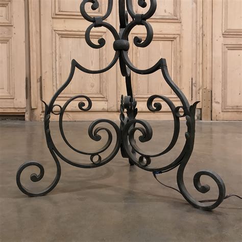 Country French Wrought Iron Floor Lamp