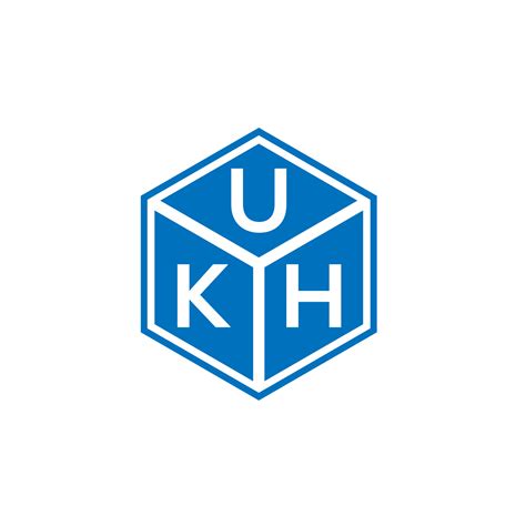 diseño del logotipo de la letra ukh sobre fondo negro. concepto de ...