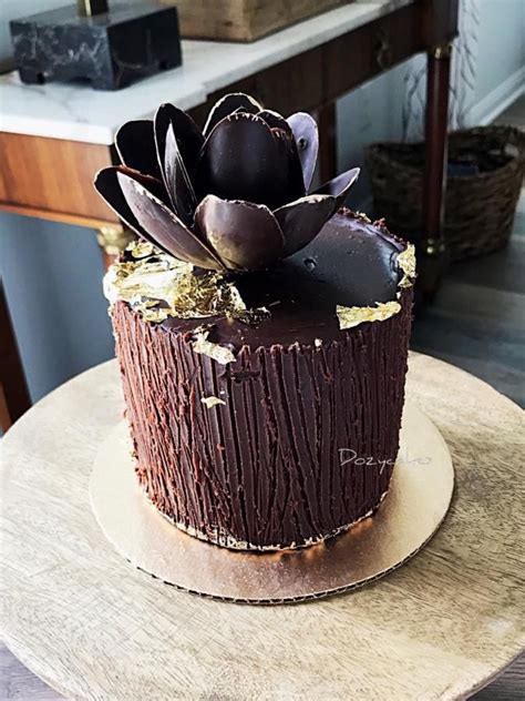 Chocolate Flower Cake by Dozycakes Melting Chocolate, Chocolate Cake, Angle Food Cake Recipes ...