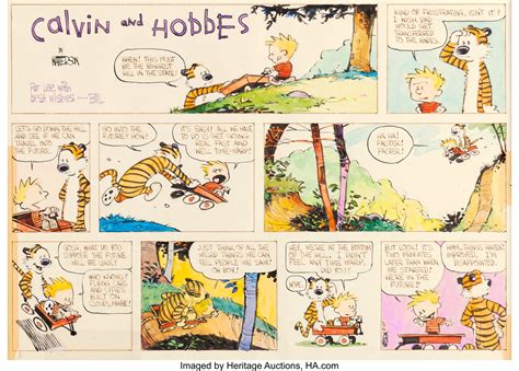 Calvin and Hobbes Sunday Strip Art Sells for Nearly $500K