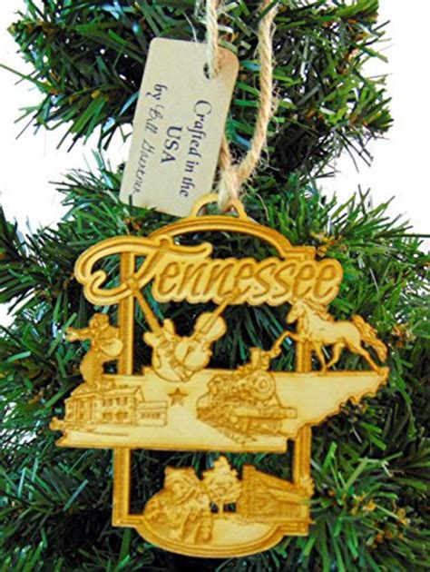 Tennessee Christmas Ornament Wooden State Made in the USA | Etsy