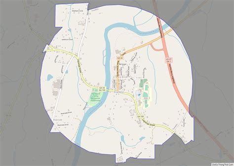 Map of Franklin city, Georgia - Thong Thai Real