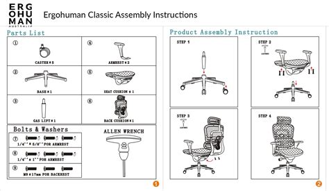 Ergohuman Office Chair - Assembly Instructions