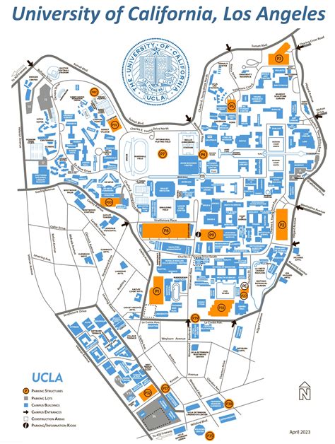 University of California, Los Angeles Campus Map - UCLA - Ontheworldmap.com