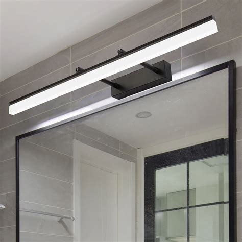 Modern Bathroom Black Silver Gold LED Vanity light Stretchable Wall ...