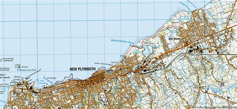 New Plymouth Coastal Walkway Map, : Topo Maps of New Zealand Tracks. Topographical NZ.