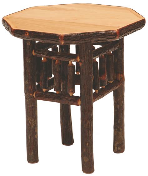 Hickory Octagon End Table from Fireside Lodge (84050) | Coleman Furniture