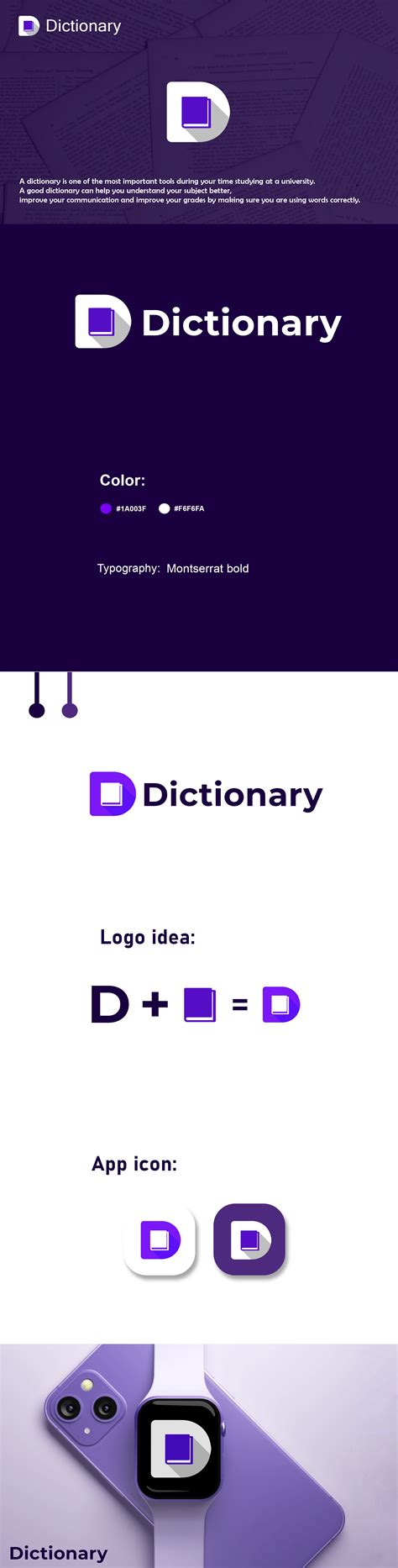 Dictionary | Brand Identity | Modern logo design on Behance