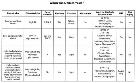 Yeast Chart: A Visual Reference of Charts | Chart Master