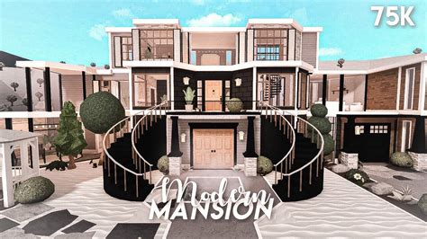 Modern mansion - Bloxburg speedbuild (75k) - YouTube