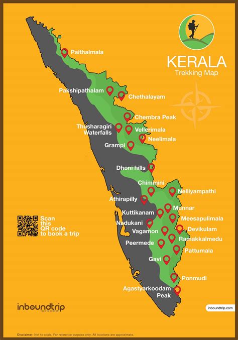 Kerala Trekking Map - Kerala Taxi Tour - Experiences, guides and tips