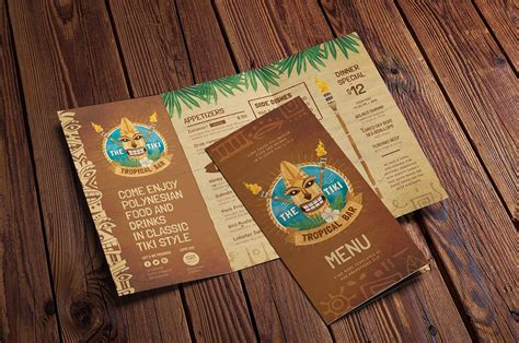 Tiki Bar Menu Template