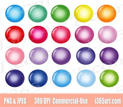 Papercraft Bubble Clip Art Bubble Clipart Colored Bubble Scrapbook ...