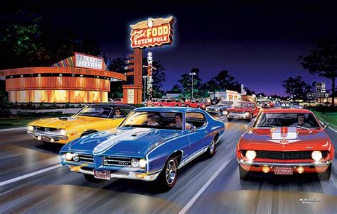 Muscle Car Limited Edition Art Prints by Bruce Kaiser, Muscle Car ...