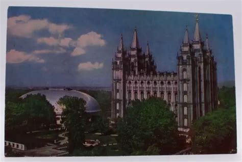 MORMON TEMPLE SQUARE Salt Lake City Utah UT Postcard UNP VTG Kodachrome ...