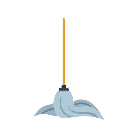 Mop icon, flat style 14427872 Vector Art at Vecteezy