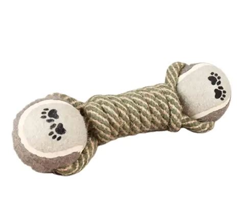 Pet Cotton Tetherball Toy Dumbbell Dog Molar Tetherdog Stress Pet ...