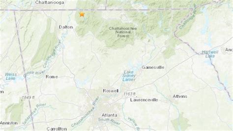 Earthquake reported in north Georgia