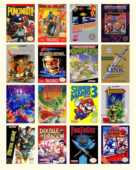 Nintendo Games Cover Poster Collection of the Best Video | Etsy