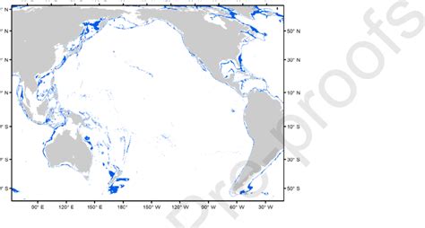 Bathymetry of the Pacific Ocean showing the spatial extent of the Upper ...