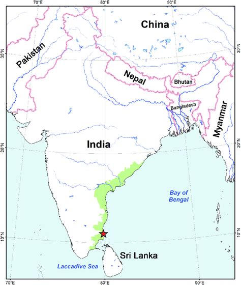 Outline Map Of India Subcontinent - Fawnia Susanetta