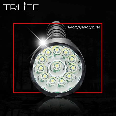 Hight quality T6 LED flashlight 20000 lumen Outdoor lighting waterproof flashlight torch lantern ...