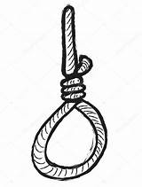 Drawn Rope Noose Pencil And In Color Sketch Coloring Page sketch template