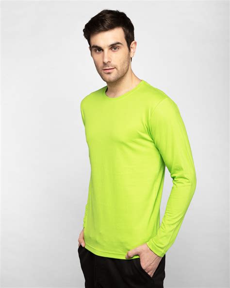 Buy Neon Green Full Sleeve T-Shirt Online at Bewakoof