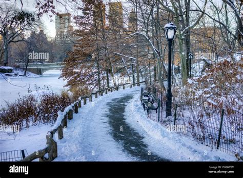 Central Park, New York City after snow storm Stock Photo - Alamy