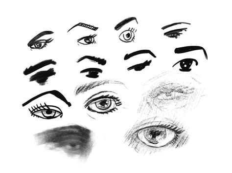 Eyes Looking Down Drawing