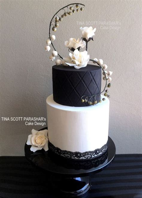 Bold - Black And White Wedding Cake - CakeCentral.com