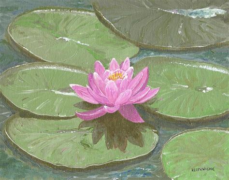 Lily Pad Painting by Keith Wilkie