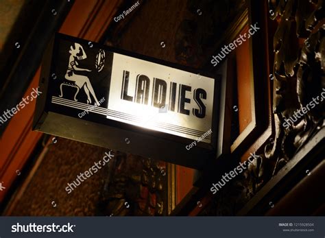 Vintage Ladies Restroom Sign Abandoned Building Stock Photo 1215928504 ...