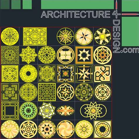 77 flooring design patterns for Autocad (DWG file) | Architecture for ...