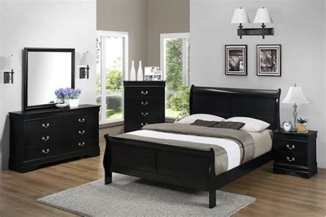 Louis Philippe Bedroom Black - The Furniture Depot in 2020 | Sleigh ...