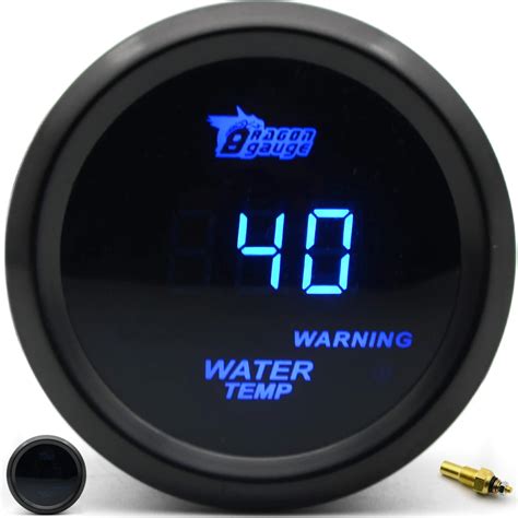 Digital 2" 52mm Water Temperature Gauge With Sensor Blue LED Digital ...