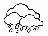 Cloud And Rain  Weather Coloring Pages sketch template