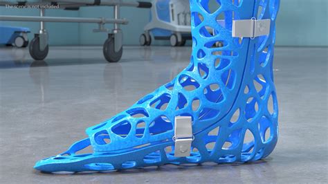 3D-Printed Orthopedic Cast Leg Blue 3D Model $44 - .3ds .blend .c4d ...