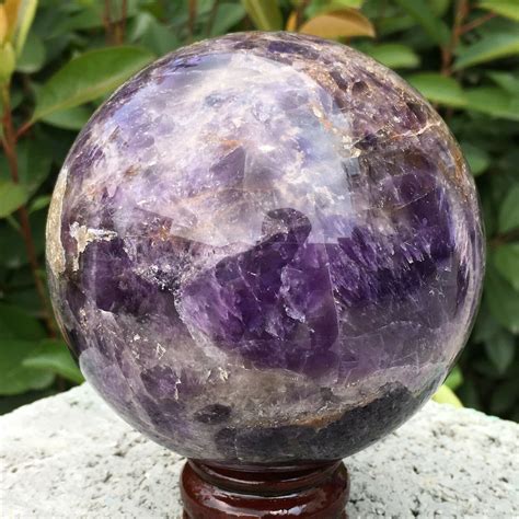Natural Dreamy Amethyst Sphere Quartz Crystal Ball - Artifacts World